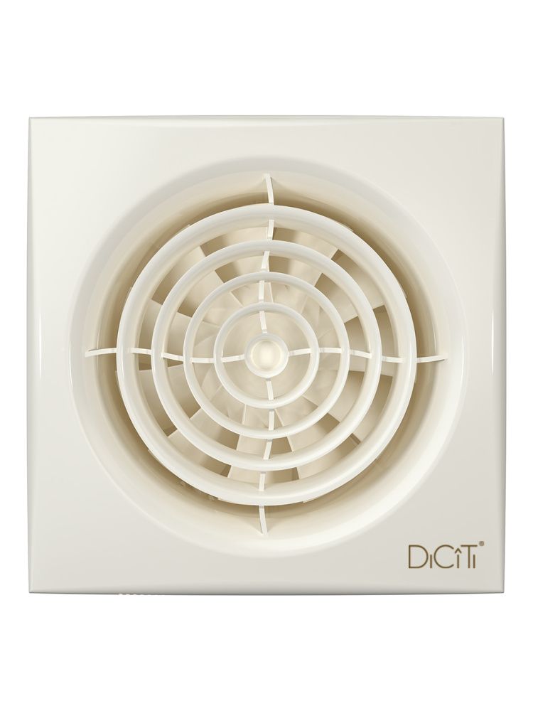 Вентилятор накладной AURA D100 обратный клапан Ivory DICITI