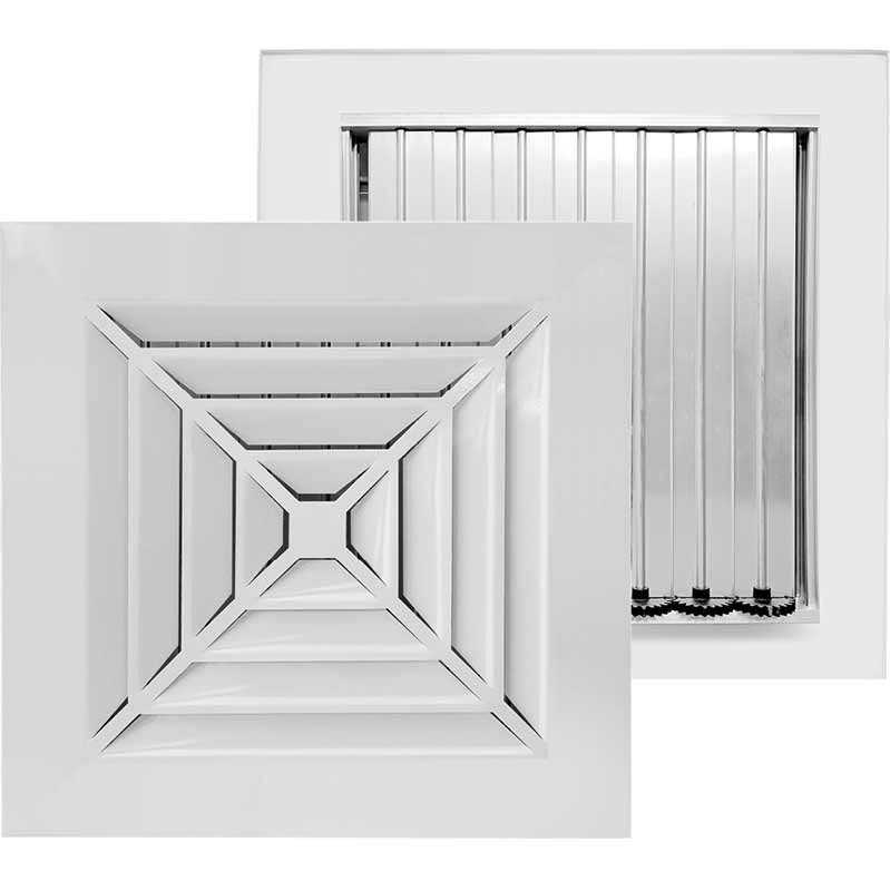 Стальная решетка 4РП-С-Р с клапаном расхода воздуха