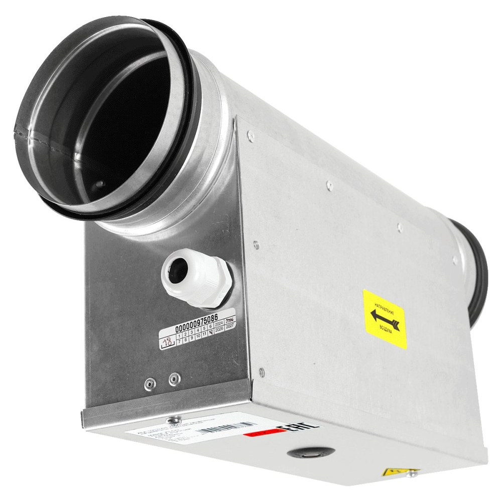 Электрический нагреватель для круглых каналов ZILON ZEA 250-12,0/3