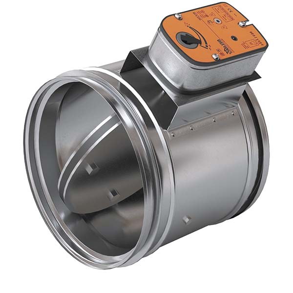 Противопожарный клапан LVR-60-200-НО-МВ-N(230)-Нп круглый Ø200 мм, EI 60, нормально открытый